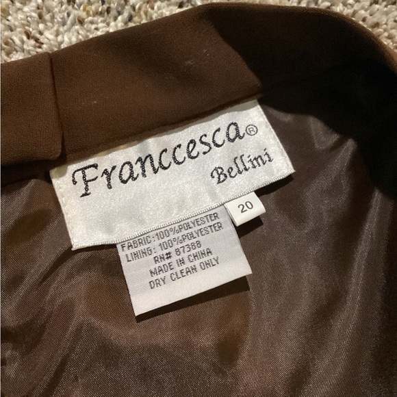 New franccesca Bellini jacket suit women 2 piece plus size 20 Momcore burgundy - Picture 8 of 10